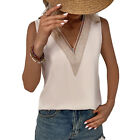 Summer Vest V-neck Soft Wear Solid Color Simple Summer Vest Loose Fit