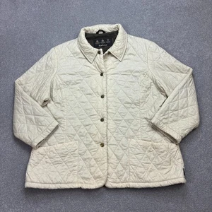 Barbour Jacket Adult Large Brown Quilted Country Field Hunting Coat Men - Picture 1 of 9