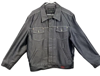 Vintage Guess Jeans Jacket Mens Medium Gray Denim Trucker Made USA Button 90s - Image 1 of 4