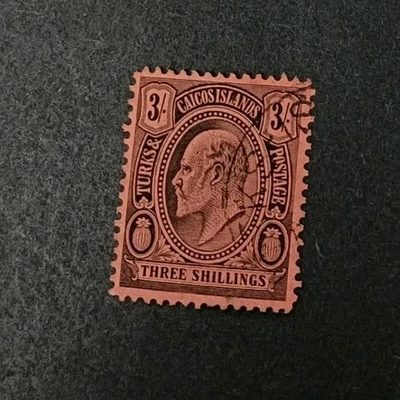 TURKS & CAICOS 1909 3s SG 126 Sc 22 fino usado Foto 1 de 2