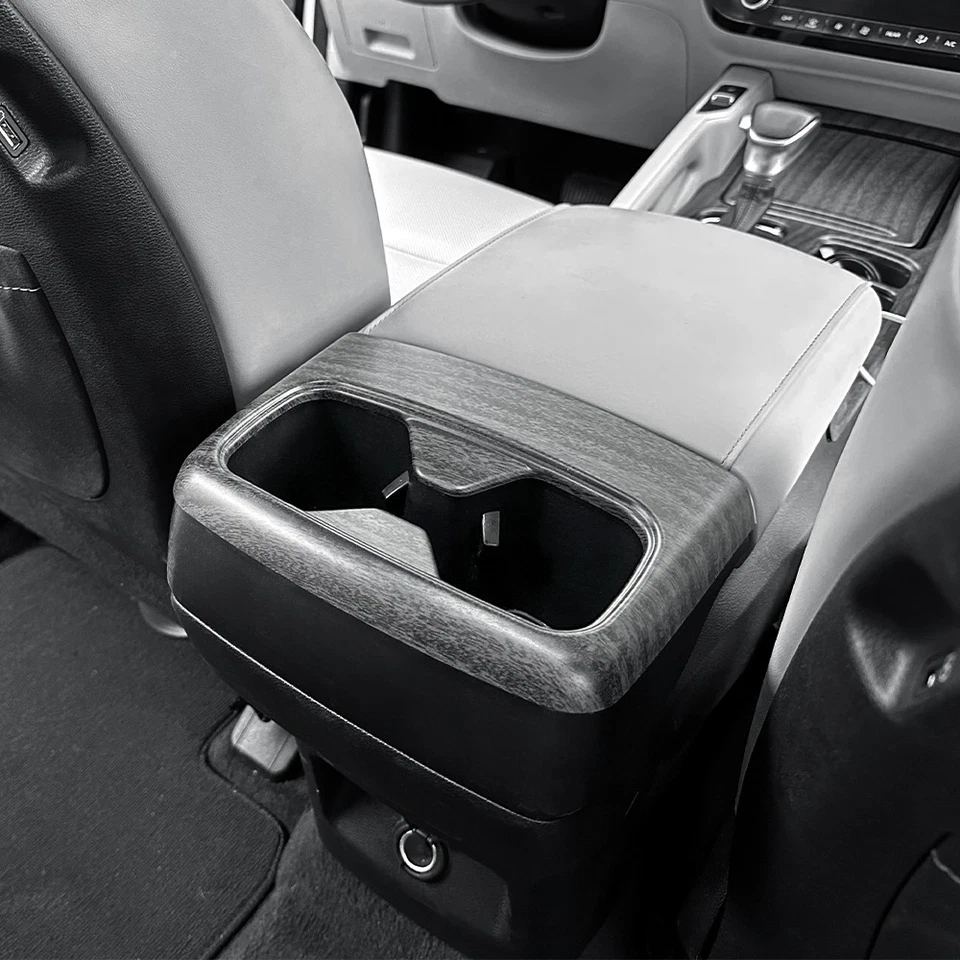 Cubierta de marco para portavasos de agua trasero interior ABS para KIA Telluride 2020-2025 Foto 1 de 4