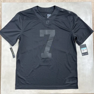 Colin Kaepernick Nike Icon 2.0 三黑色球衣男式中号全新带标签 — 第 1/4 张图片