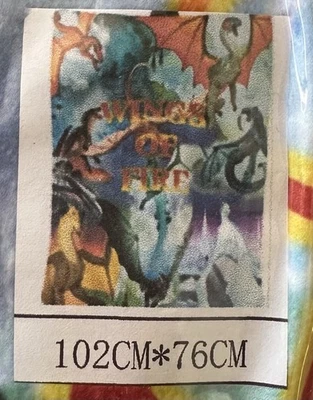 NUEVA Manta Rara Alas de Fuego Peluche Logo Dragón 102cm x 76cm (~40"x30") Foto 1 de 4