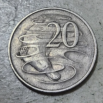 AUSTRALIA 🇦🇺 TWENTY (20) CENTS COIN 1966 (QUEEN ELIZABETH II) - Image 1 of 2