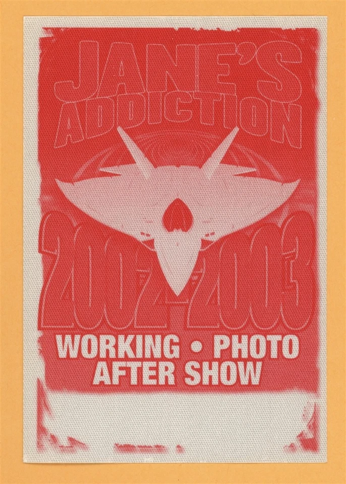 Jane's Addiction 2002 Strays Concert Tour WORKING Backstage Pass - Image 1 of 1