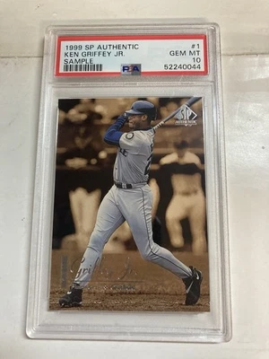 Psa 10 1999 Sp  authentic Ken Griffey JR sample Mariners low pop #1 - Image 1 of 2