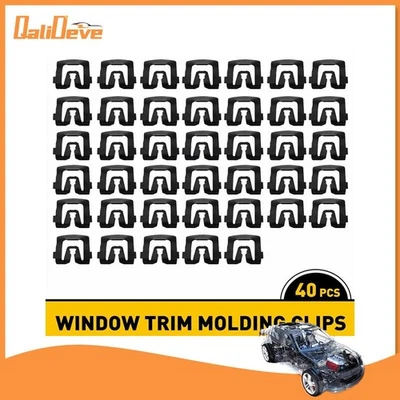 Set of 40 Body Front Windshield Reveal Trim Molding Clips For 1964-1993 Ford - Imagem 1 de 4