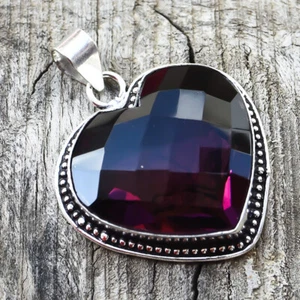 African Amethyst Gemstone 925 Sterling Silver Handmade Pendant AO-2 - Picture 1 of 1