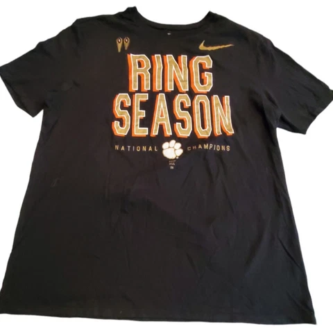 Nike Clemson Tigers 2018 National Champions Ring Season T-Shirt Men Size X Large Cover