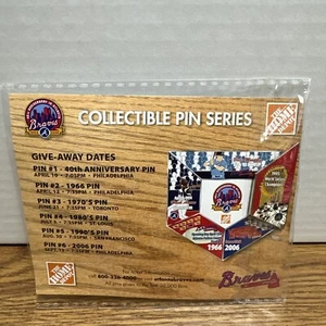 Vintage Collectible Pin Series Atlanta Braves by Home Depot MLB Baseball NEW! - Picture 1 of 3