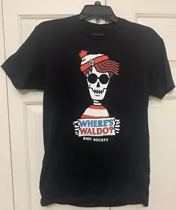 Where's Waldo Skeleton Riot Society Men's T-Shirt Size Small - Picture 1 of 5