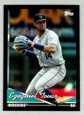 2024 Topps Archives Ezequiel Tovar #225 Colorado Rockies Black Foilboard - Image 1 of 2
