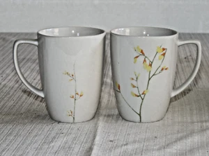Set of 2 Corning Corelle Coordinates KOBE Pattern Porcelain 12oz Mugs - Picture 1 of 3