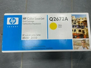 HP Colour Laserjet Toner Cartridge Q2672A For 3500 / 3550 Printer. New & Sealed - Picture 1 of 2