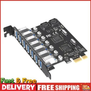 7-Port USB 3.0 PCIe Erweiterungskarte 5Gbps USB 3.0 Front Controller Adapter Karte ~ - Bild 1 von 13