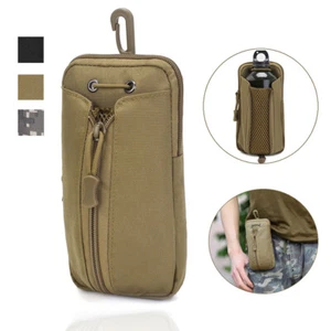 Tactical Molle Water Bottle Pouch Outdoor Phone Case Waist Bag EDC Tool Storage - Picture 1 of 15