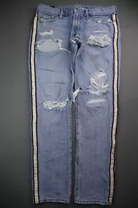 Men's Abercrombie and Fitch Jeans Langdon Slim Distressed Size 32x32 (Msr 33x30) - Picture 1 of 9