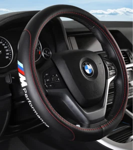 Coprivolante 15" vera pelle per BMW serie M /1 2 3 4 5 6 x1 x3 x5 - Foto 1 di 9