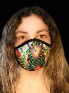 Reusable Batik Face Mask Protective Colorful Handmade Mouth Cover Doble Layer - Picture 1 of 12