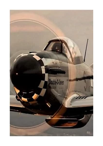 P51 Mustang USAF fighter plane A4 reproduction poster. Choice of frame. - Picture 1 of 4