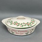 Spode Christmas Our Family Recipe Covered Serving Dish with Lid 64 oz Oven Safe