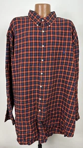 Camisa Ralph Lauren Blake Hombre 4XLT TALL Naranja Negra A Cuadros Manga Larga Abotonada - Imagen 1 de 13