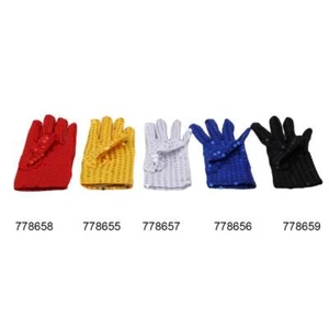 Gorgeous Dance Gloves Glitter Sequins Party Costume Dancing Stylish Solid Color - Picture 1 of 12