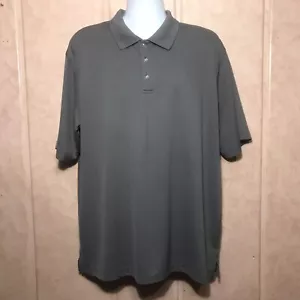 Tommy Armour Polo Shirt Mens 2XL Gray Striped Dri-Logic Short Sleeve - Picture 1 of 8