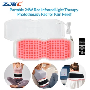 White 24W Red Light Therapy Near Infared Heating Pad Belt for Back Shoulder Pain - Picture 1 of 9