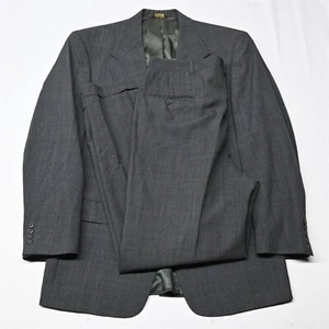 Vtg Austin Reed 41L 42L 36x32 Gray Glenn Check USA Wool Mens Jacket Pants Suit - Picture 1 of 12
