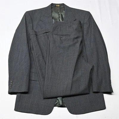 Vtg Austin Reed 41L 42L 36x32 Gray Glenn Check USA Wool Mens Jacket Pants Suit - Image 1 of 4