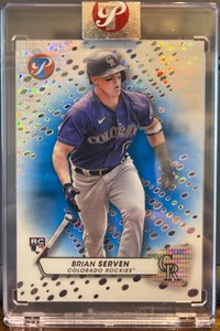 2023 Topps Pristine Brian Serven Rookie BLUE RC Uncirculated Encased #72/75