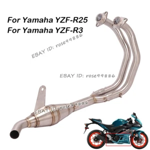 Cabezales de escape deslizantes para Yamaha YZF-R3 YZF-R25 tubo silenciador original - Imagen 1 de 6