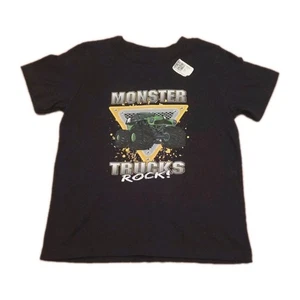Monster Truck Rocks Black T-shirt Size 3T Cotton NEW - Picture 1 of 5