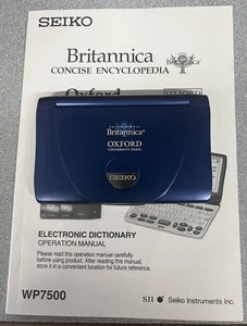 SEIKO WP7500 Britannica Concise Encyclopedia Oxford Dictionary With Instructions - Picture 1 of 10