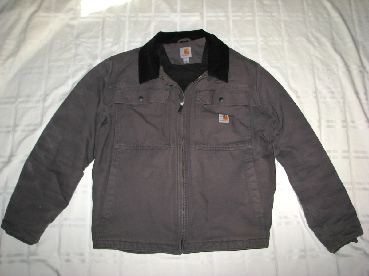 \"CARHARTT\" Traditional Coat グレー Amazon.com: Carhartt Mens Loose Fit Firm Duck Insulated
