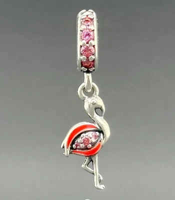 Pandora Retired Sterling Silver Flamingo Dangle Charm ~ New In Box! 🦩 - Image 1 of 3