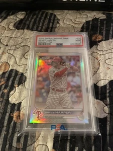 2022 POP 2👈TOPPS CHROME SONIC⚾️BRYCE HARPER*REFRACTOR* #220 PSA 9👈VERY RARE $$ - Picture 1 of 3
