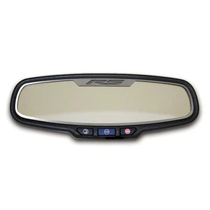 Oval Style Rear View Mirror Trim w/'RS' for 2010-2014 Chevy Camaro [Brushed] - Foto 1 di 3