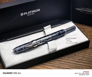 Platinum Fountain Pen Curidas Retractable Fountain Pen Abyss Blue Fine-FOR PARTS - Picture 1 of 21