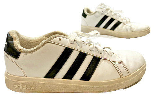 Adidas Grand Court Unisex Taglia 5 Sneaker Scarpa Tennis EF0103 Bianco Nero Righe