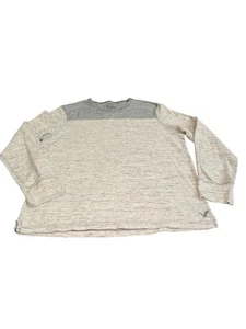 American Eagle Heritage Thermal Long Sleeve Shirt Gray & Sand Knit Mens XL - Bild 1 von 3