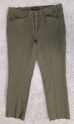 Banana Republic Talla 4 Verde Oliva Militar Recortado Tobillo Sarga Caquis Foto 1 de 4