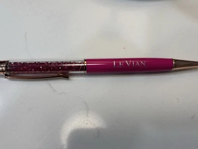 Bolígrafo de cristal con temática de diamantes rosas LeVian de colección con punta de lápiz + caja de bolígrafos Foto 1 de 4