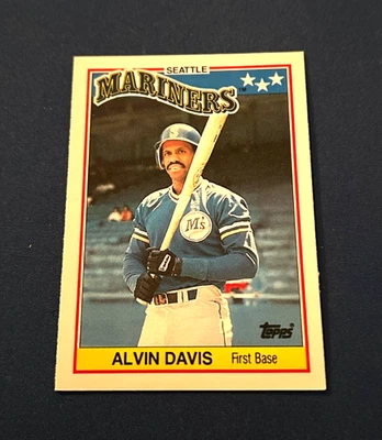 1988 Topps Mini Baseball Alvin Davis #17 Factory Set Break NM-MT - Image 1 of 2