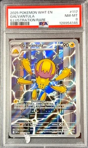 2025 POKÉMON WHITE FLARE EN GALVANTULA ILLUSTRATION RARE #117 NM-MT PSA 8 POP 9 - Picture 1 of 6