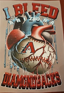 Arizona Diamondbacks Colorful 8" DTF Heat Transfer Iron On FREE Shipping (C3/6) - Picture 1 of 1