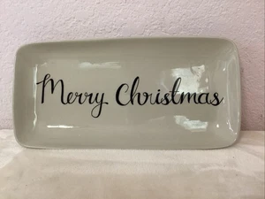 BLOOMINGVILLE Buon Natale Servizio Piatto Rettangolare 12" x 6" - Spedizione Rapida - Foto 1 di 7