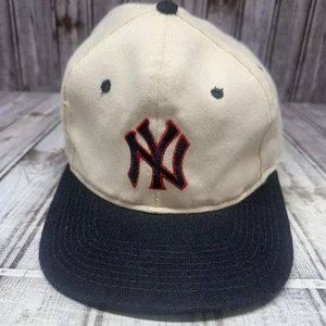 Vintage Sports Specialties New York Yankees Hat Snapback MLB Side Logo White Cap - Picture 1 of 9