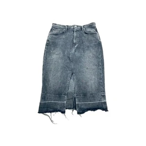 Citizens of Humanity Women Straight & Pencil Midi Skirt 29 Blue Denim Front Slit - Picture 1 of 10